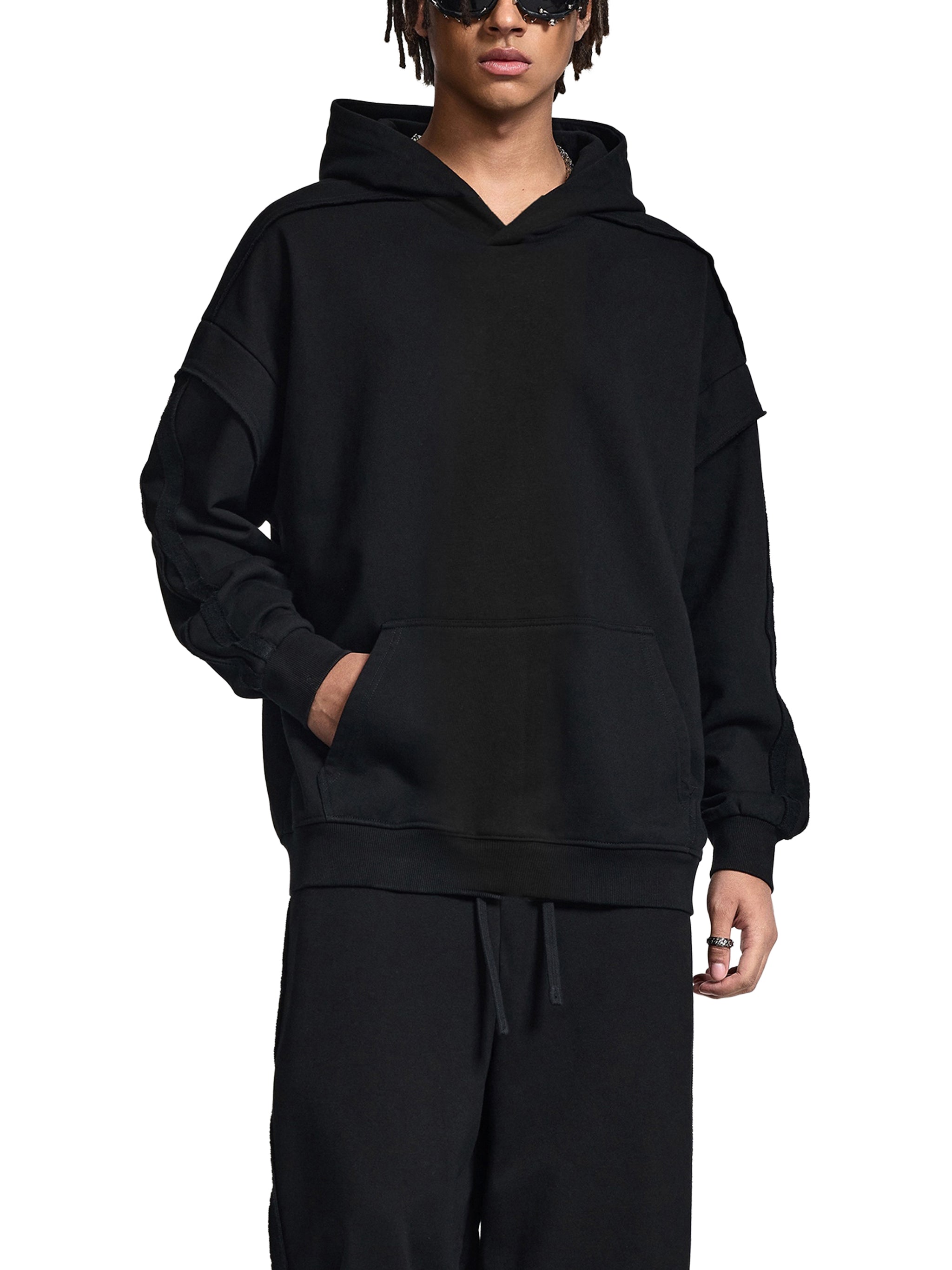 Grace In Motion Raw Edge Double Layered Hoodie